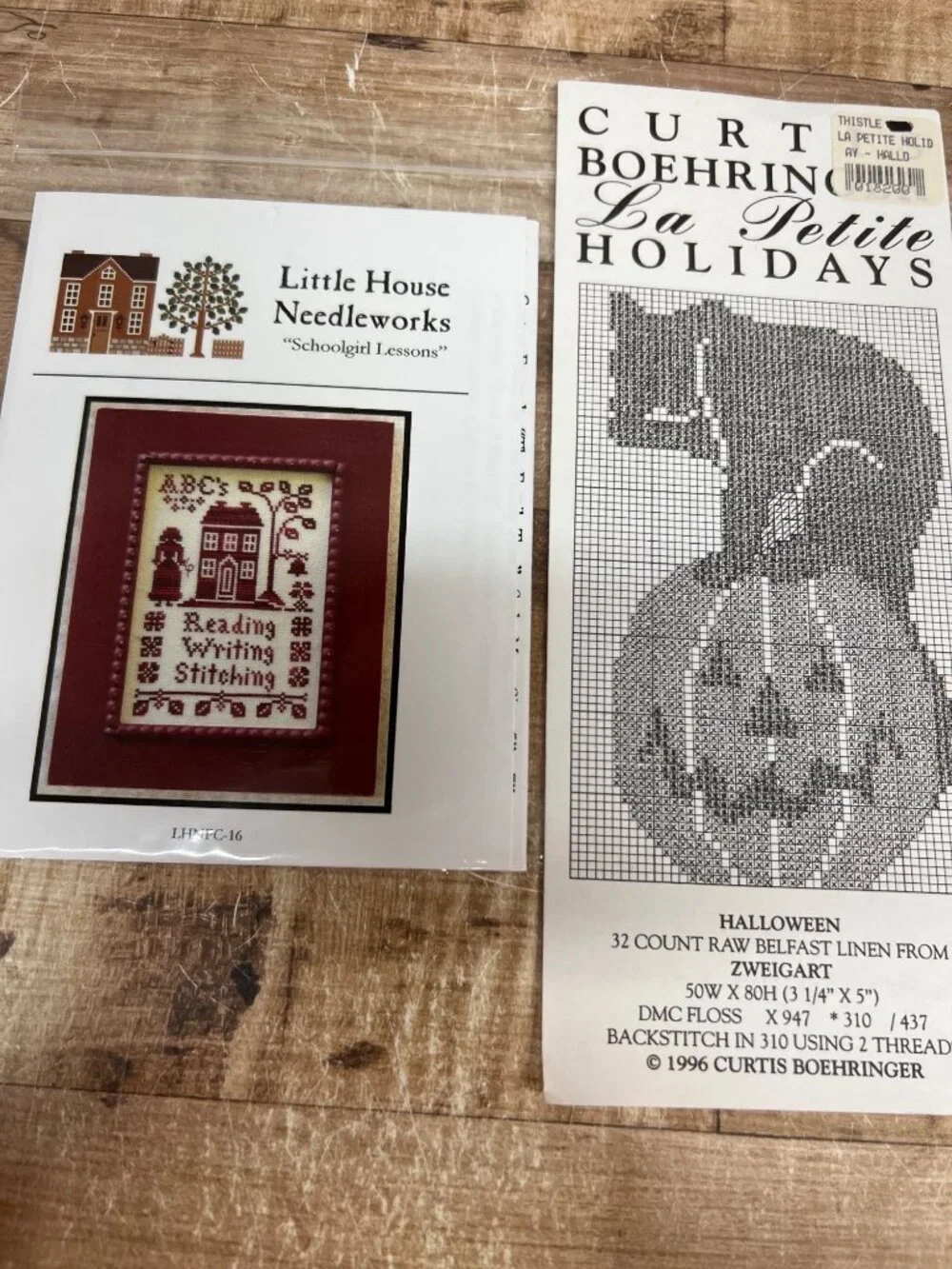 Halloween Cross-Stitch Pattern & Little House Needleworks Schoolgirl Lesson